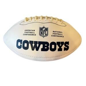 NFL DALLAS COWBOYS Authentic Licensed Wilson Football Full Size White Blue